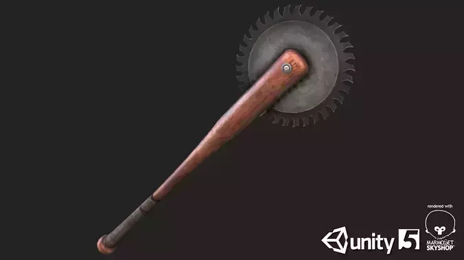 Baseball Bat Weapon 02 Low-poly 3D model