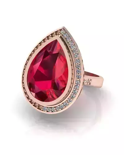 pear halo engagement jewelry ring