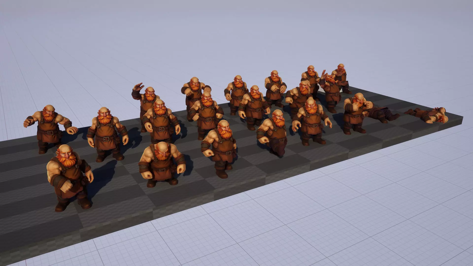 Peasant Pack v2 - Medieval NPC characters Low-poly 3D model_8