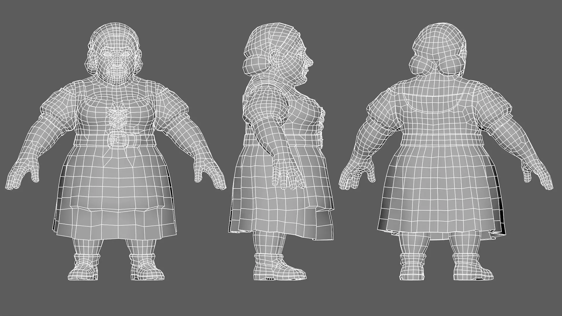 Peasant Pack v2 - Medieval NPC characters Low-poly 3D model_26