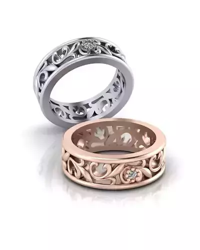 floral eternity jewelry ring