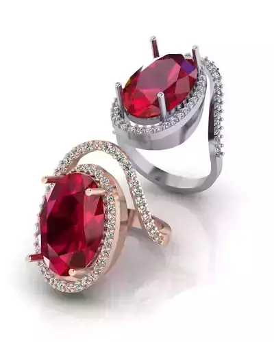 oval halo high jewelry ring