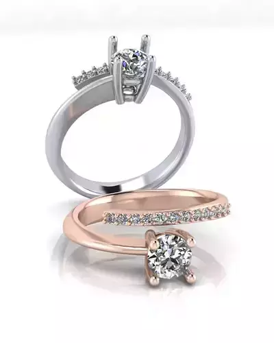 bypass engagement jewelry ring