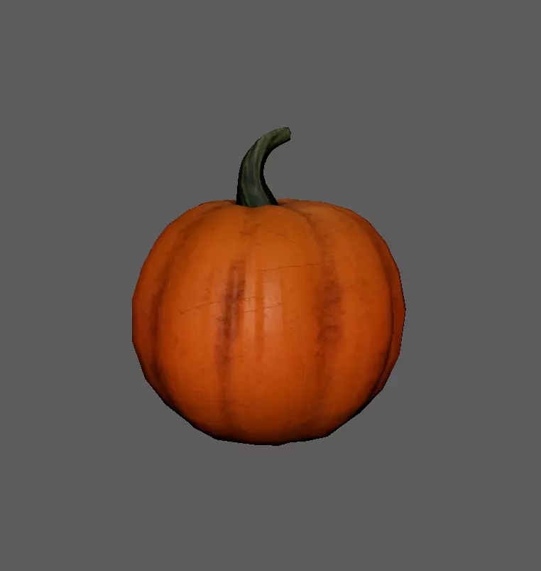 Jack O Lantern 3D Model with PBR Textures and Rig Ready Topology Low-poly 3D model_2
