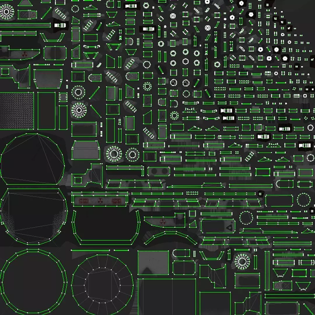 TURRET WEAPON GUN LOW POLY Low-poly 3D model_6
