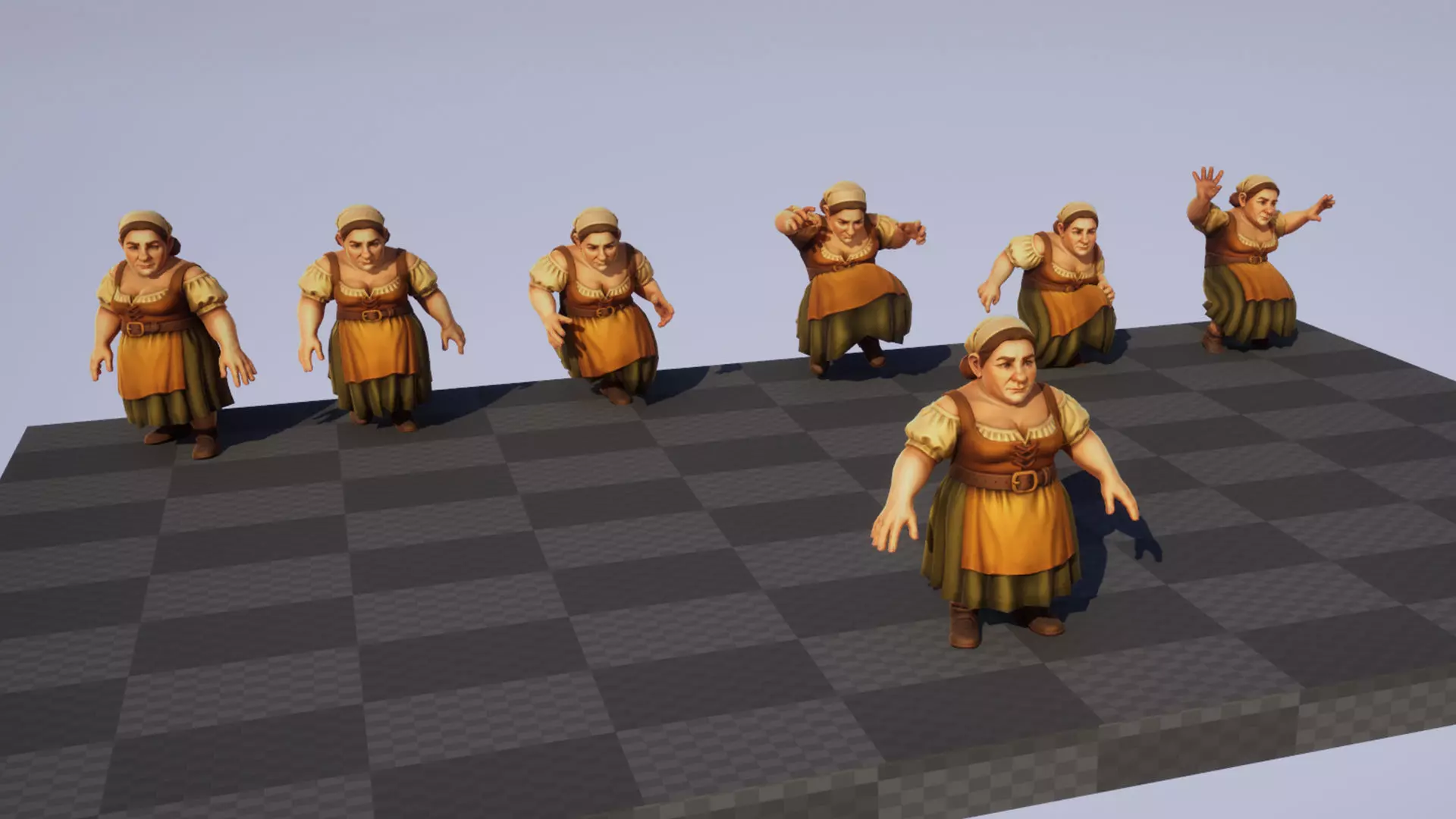 Medieval NPC Pack v1 - Medieval NPC characters Low-poly 3D model_23