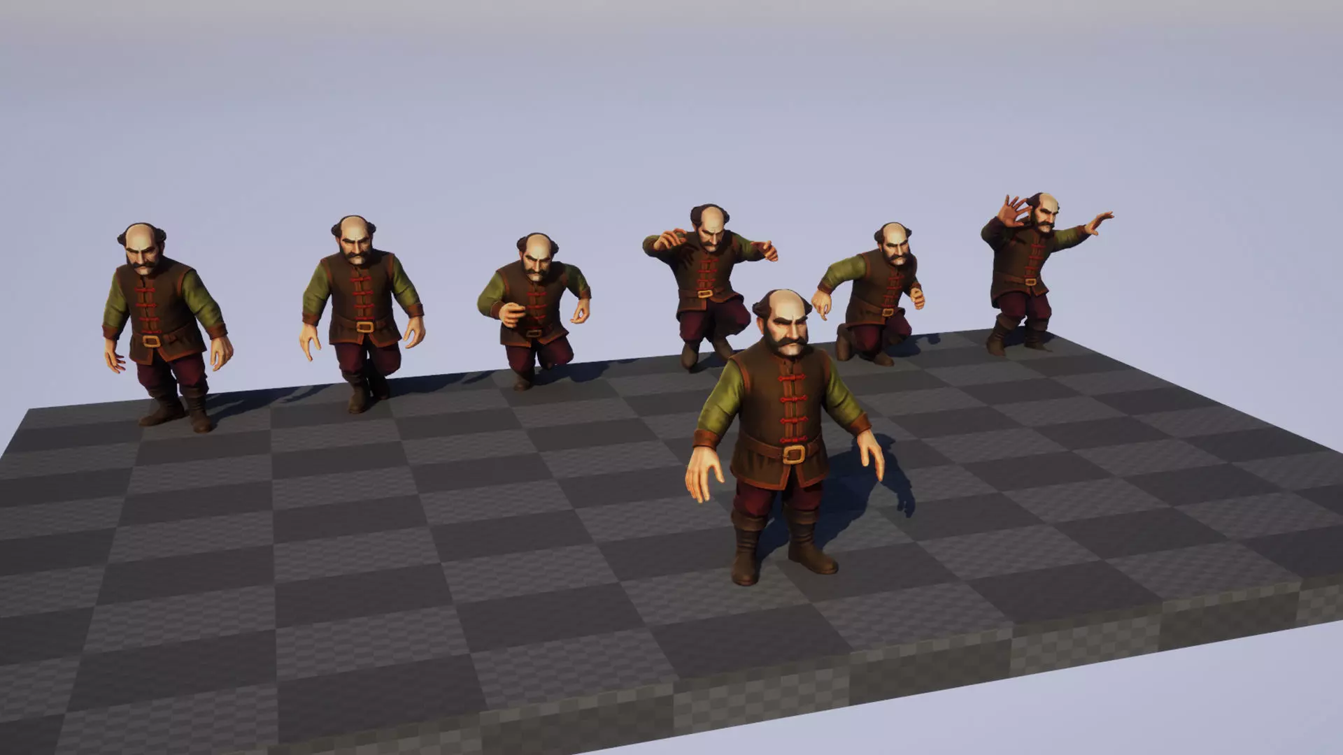Medieval NPC Pack v1 - Medieval NPC characters Low-poly 3D model_33