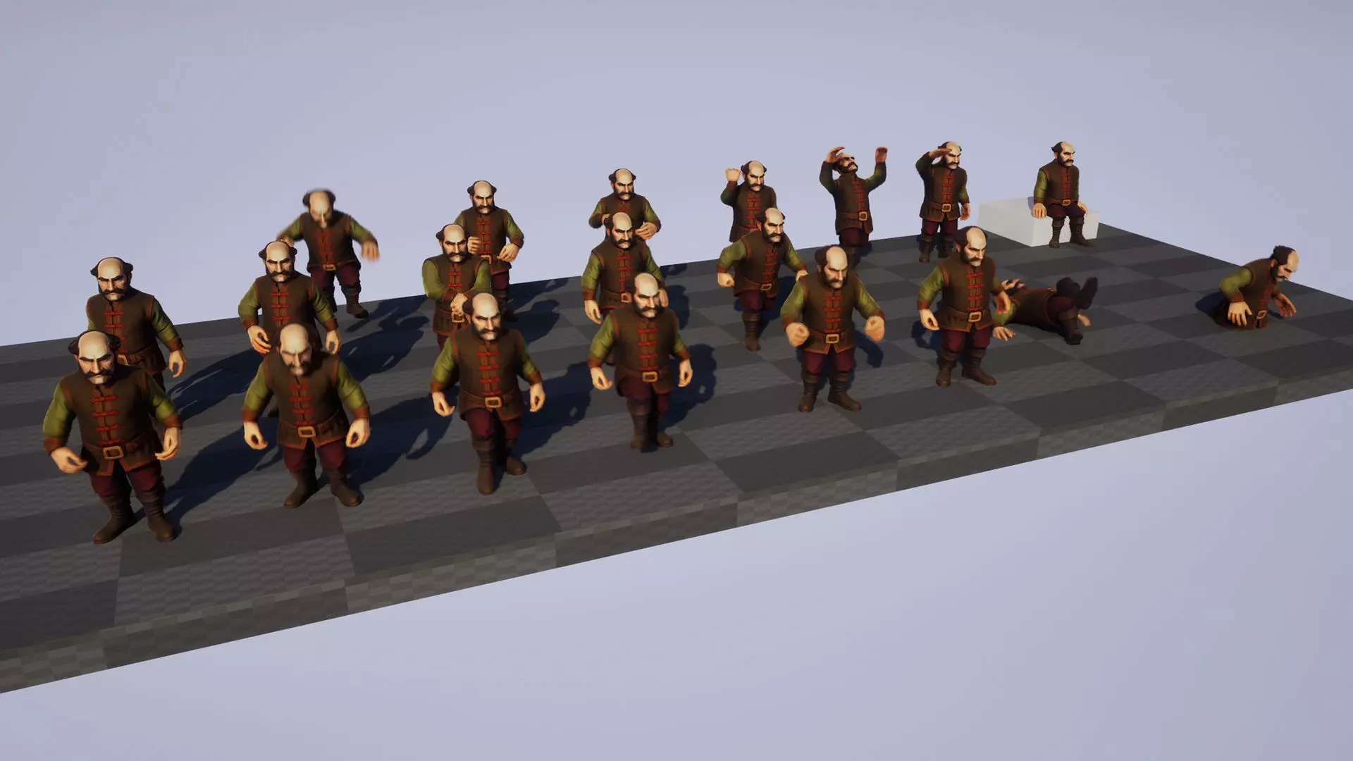Medieval NPC Pack v1 - Medieval NPC characters Low-poly 3D model_34
