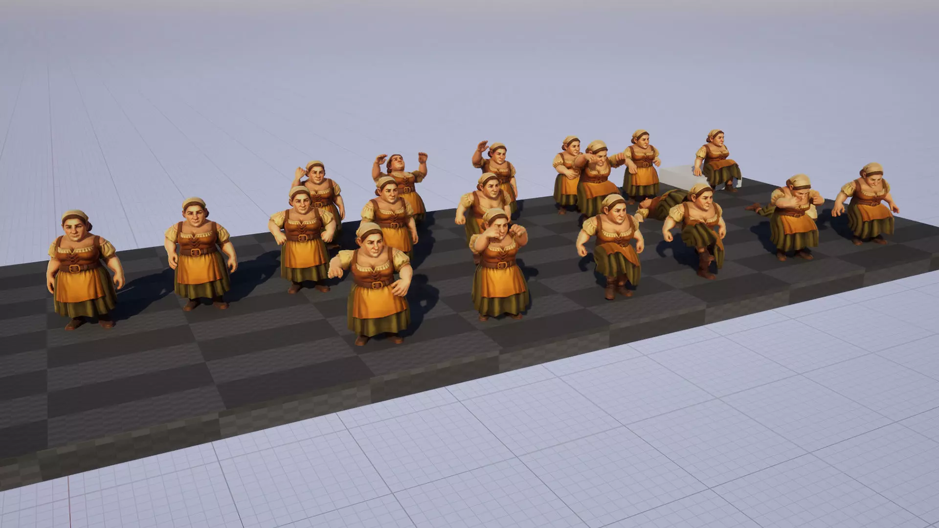 Medieval NPC Pack v1 - Medieval NPC characters Low-poly 3D model_24