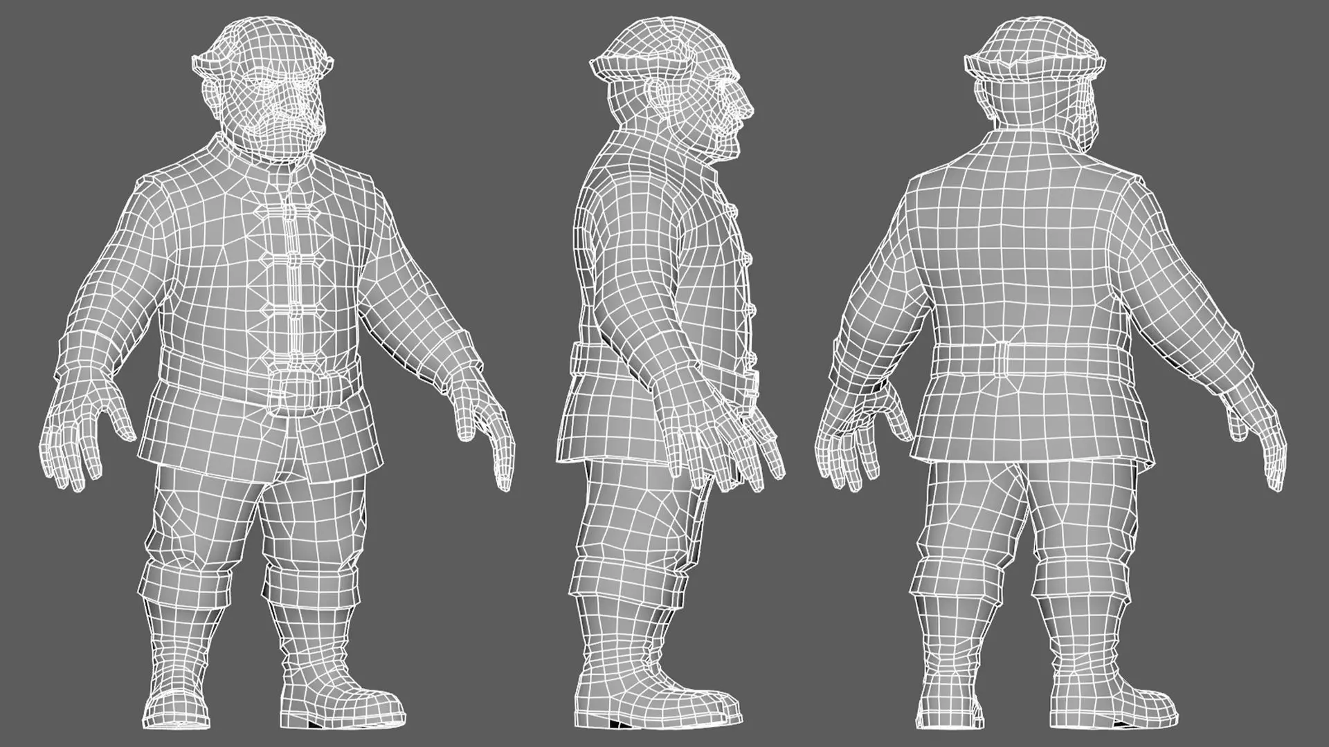 Medieval NPC Pack v1 - Medieval NPC characters Low-poly 3D model_39