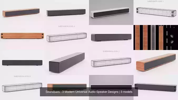 Soundbars - 3 Modern Universal Audio Speaker Designs