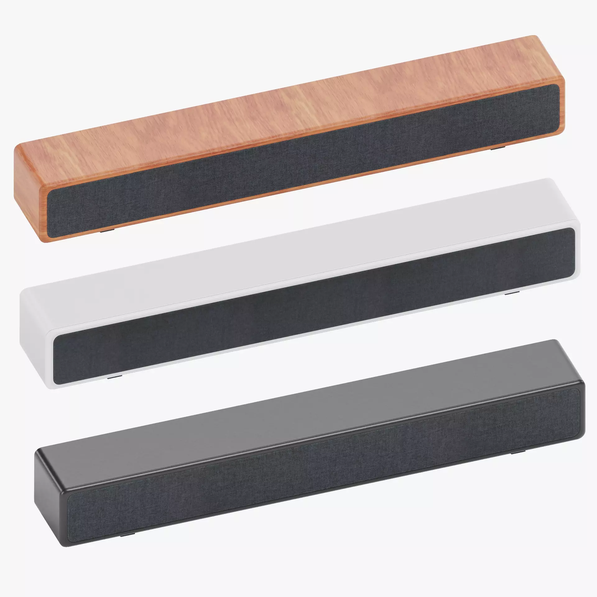Soundbars - 3 Modern Universal Audio Speaker Designs 3D Model Collection_0