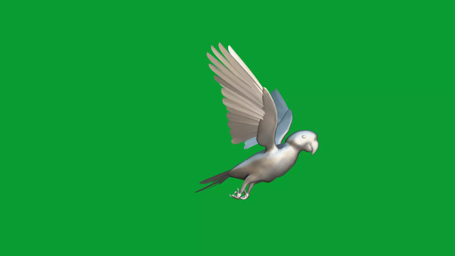 Chestnut Fronted Macaw Bird Low-poly 3D model_19