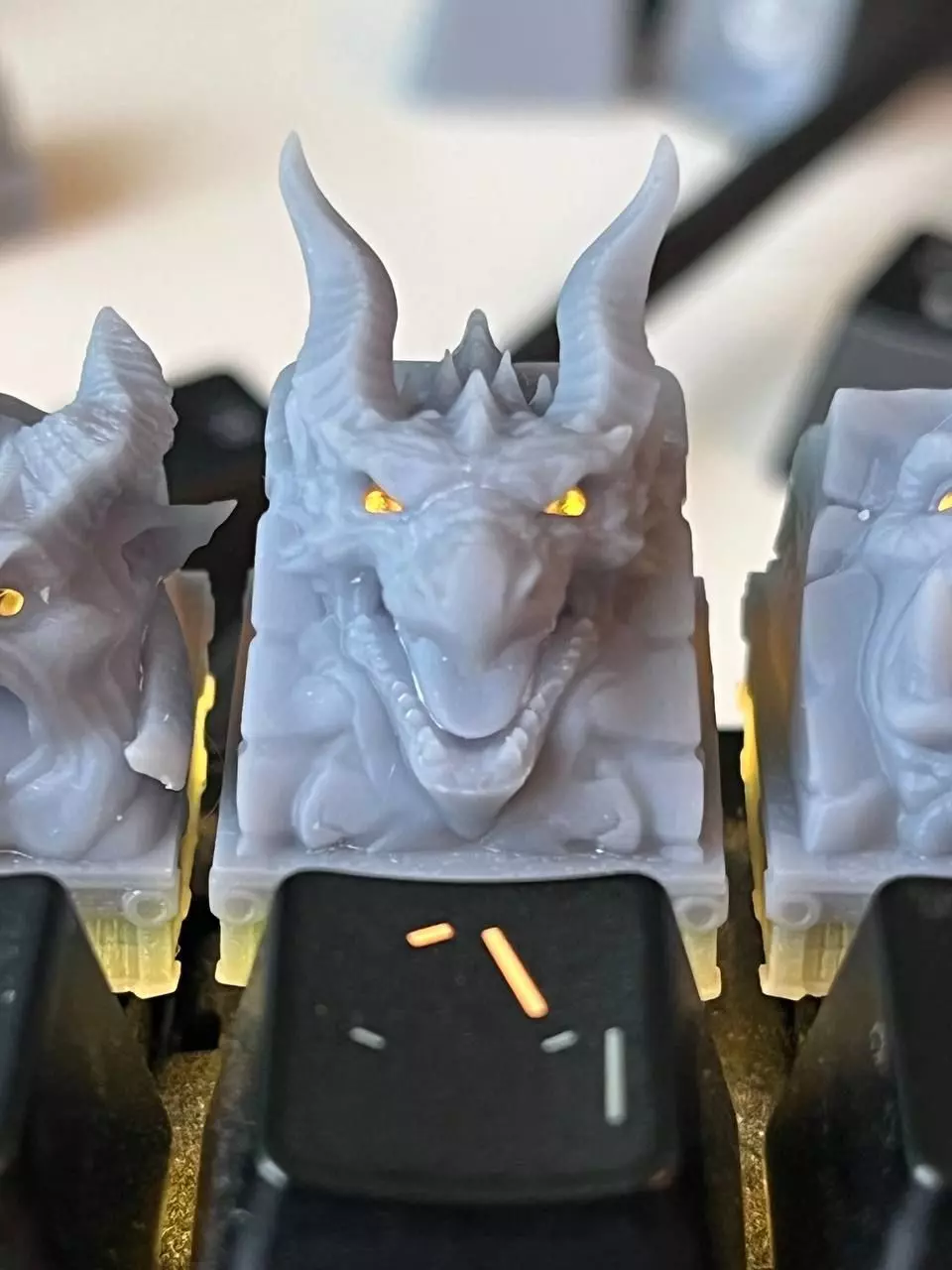 Roaring Fire Dragon Artisan Keycap for Mechanical Keyboards 3D print model_3