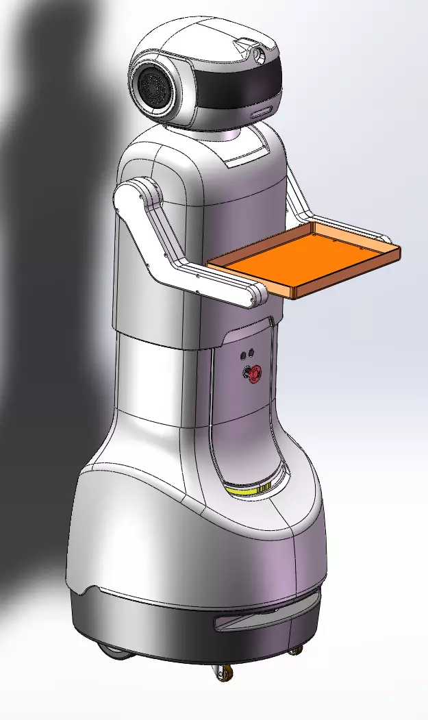 food delivery robot 3D print model_0