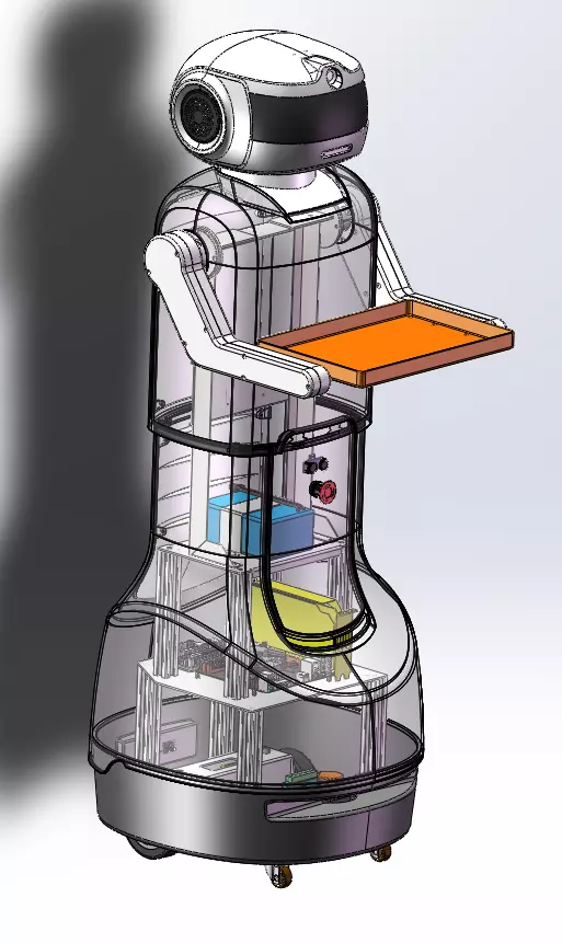 food delivery robot 3D print model_2