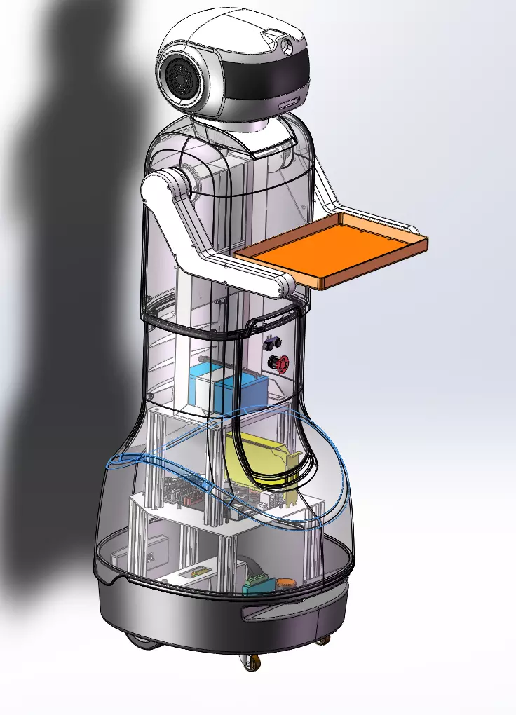 food delivery robot 3D print model_1