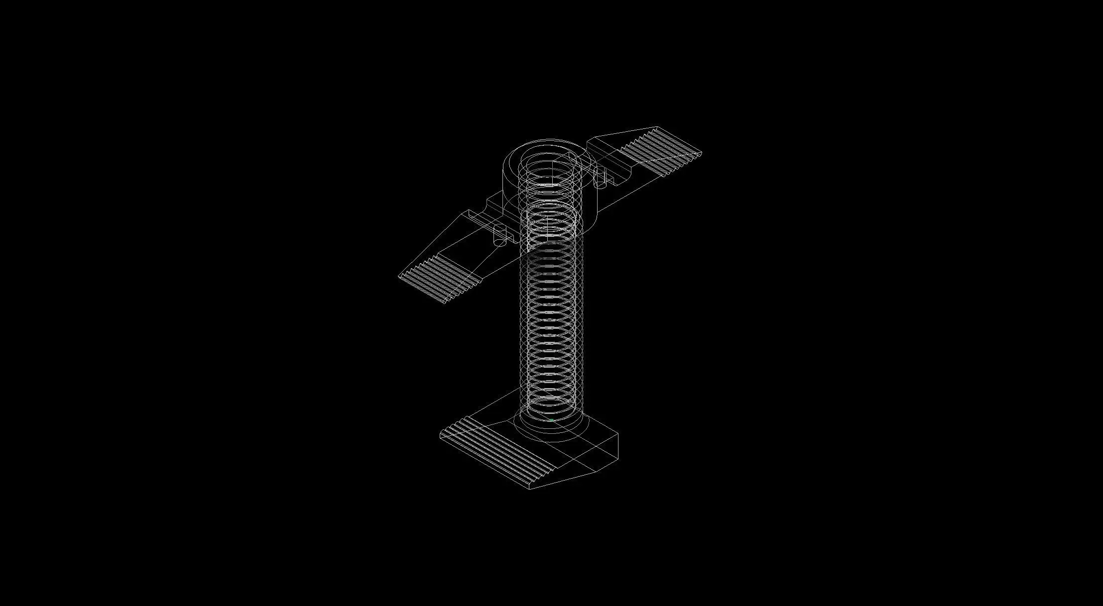 3D Printable Desk Clamp with cable organiser 3D model_4