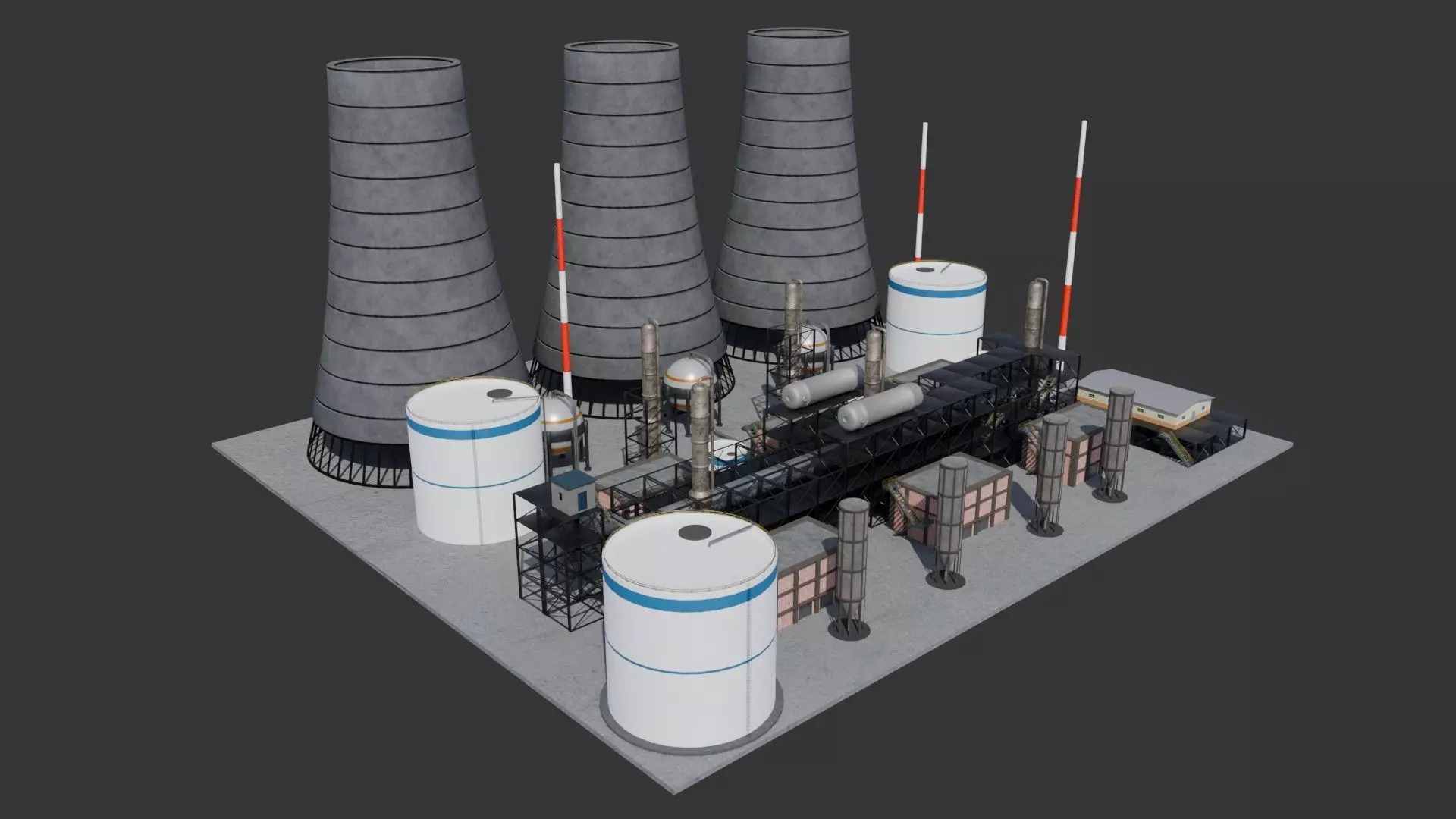 Refinery Unit - Game Ready - PBR  Low-poly 3D model_11