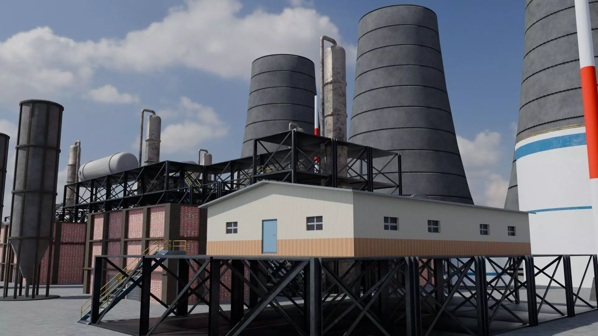 Refinery Unit - Game Ready - PBR  Low-poly 3D model_7