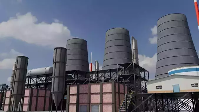 Refinery Unit - Game Ready - PBR  Low-poly 3D model