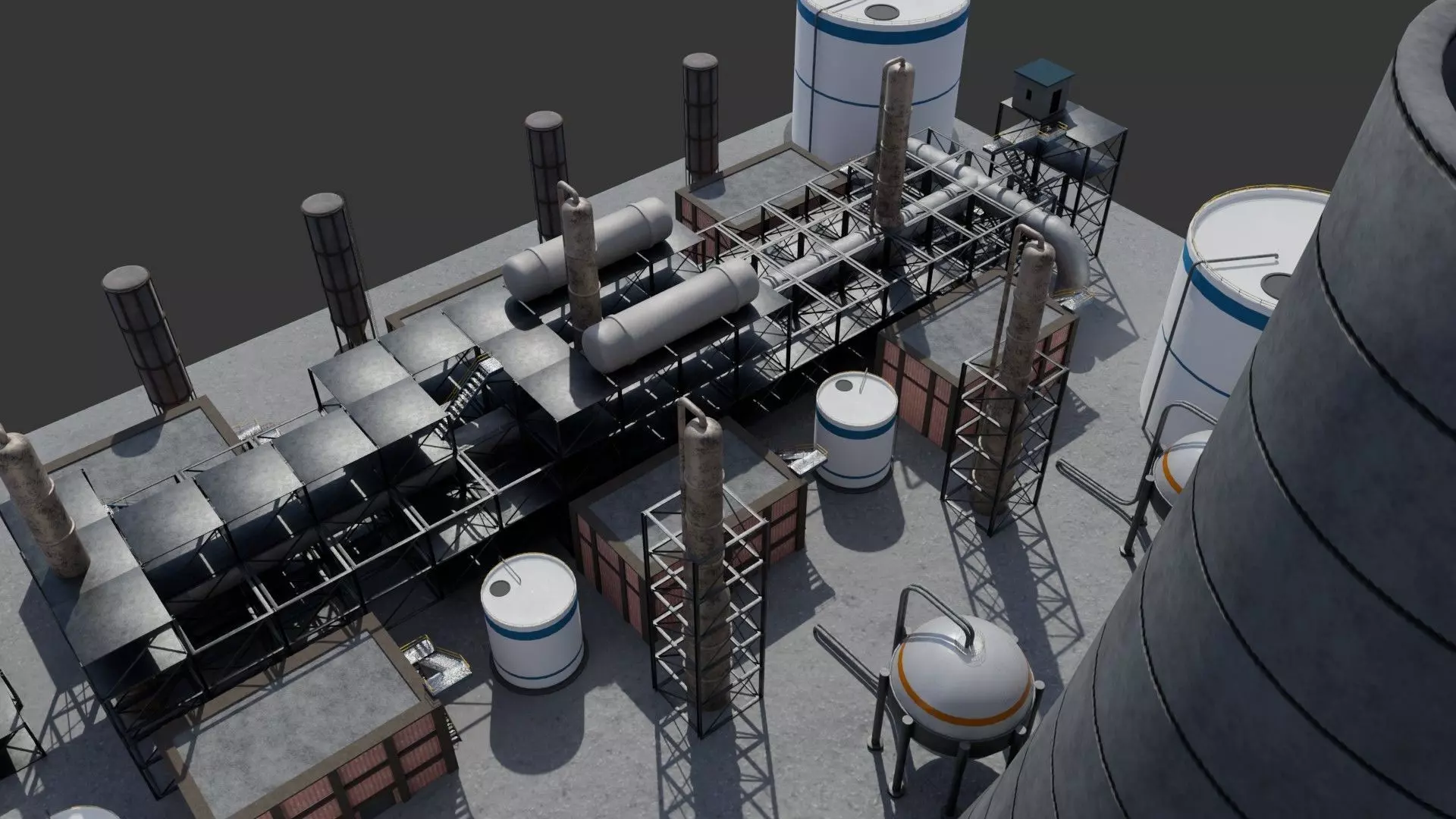 Refinery Unit - Game Ready - PBR  Low-poly 3D model_9