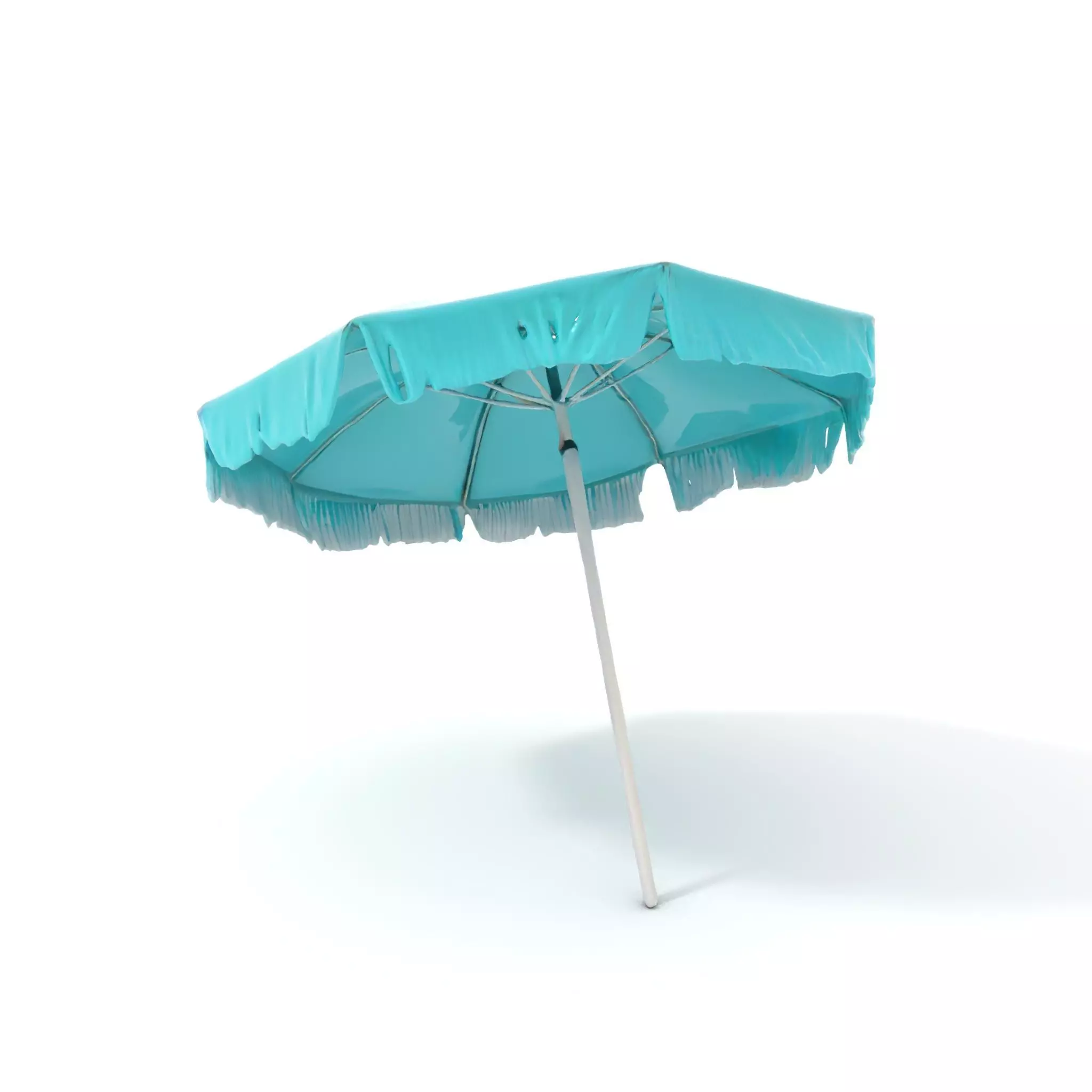 Teal Fringe Parasol model pack Low-poly 3D model_0