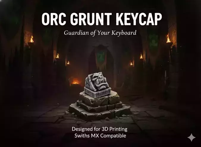 Orc Worrior Keycap 3D Model for Mechanical Keyboards 3D print model