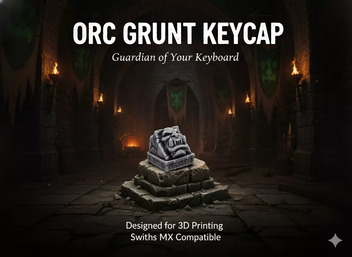 Orc Worrior Keycap 3D Model for Mechanical Keyboards 3D print model_0