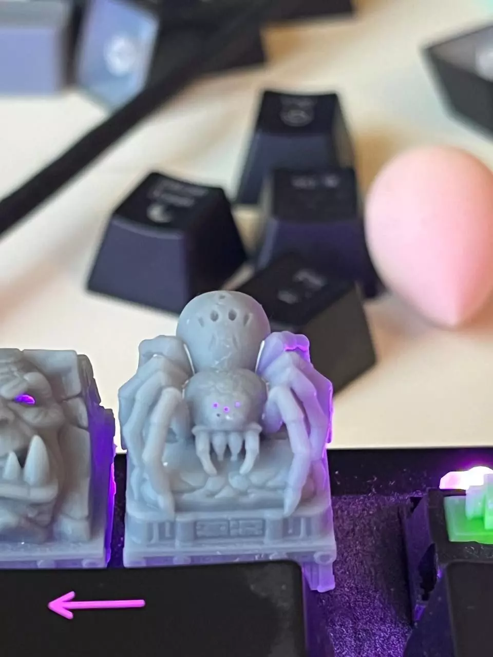 Spider Queen Keycap 3D Model for Mechanical Keyboards 3D print model_3