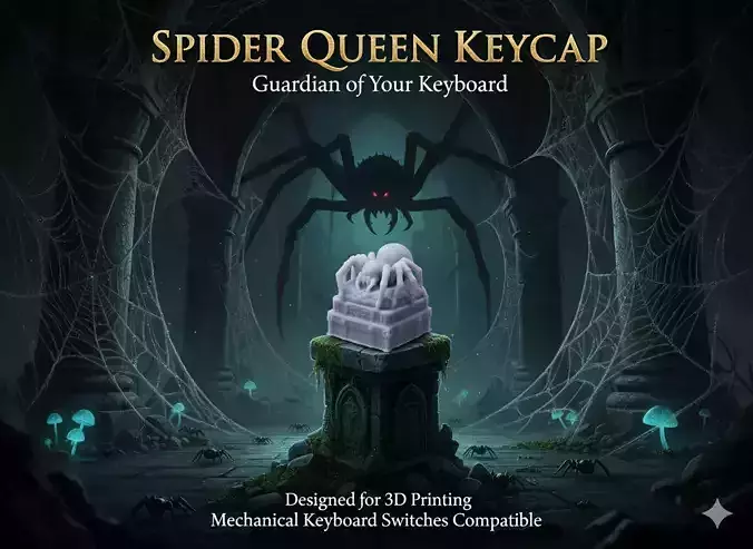 Spider Queen Keycap 3D Model for Mechanical Keyboards 3D print model