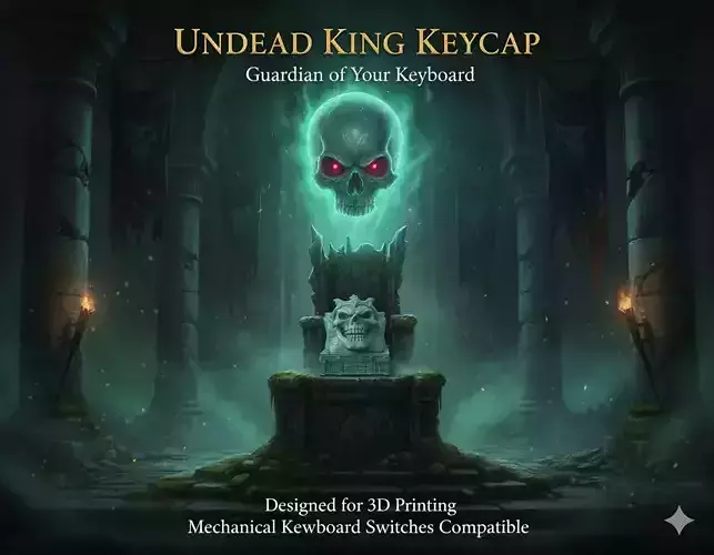 Undead King Keycap 3D Model for Mechanical Keyboards 3D print model