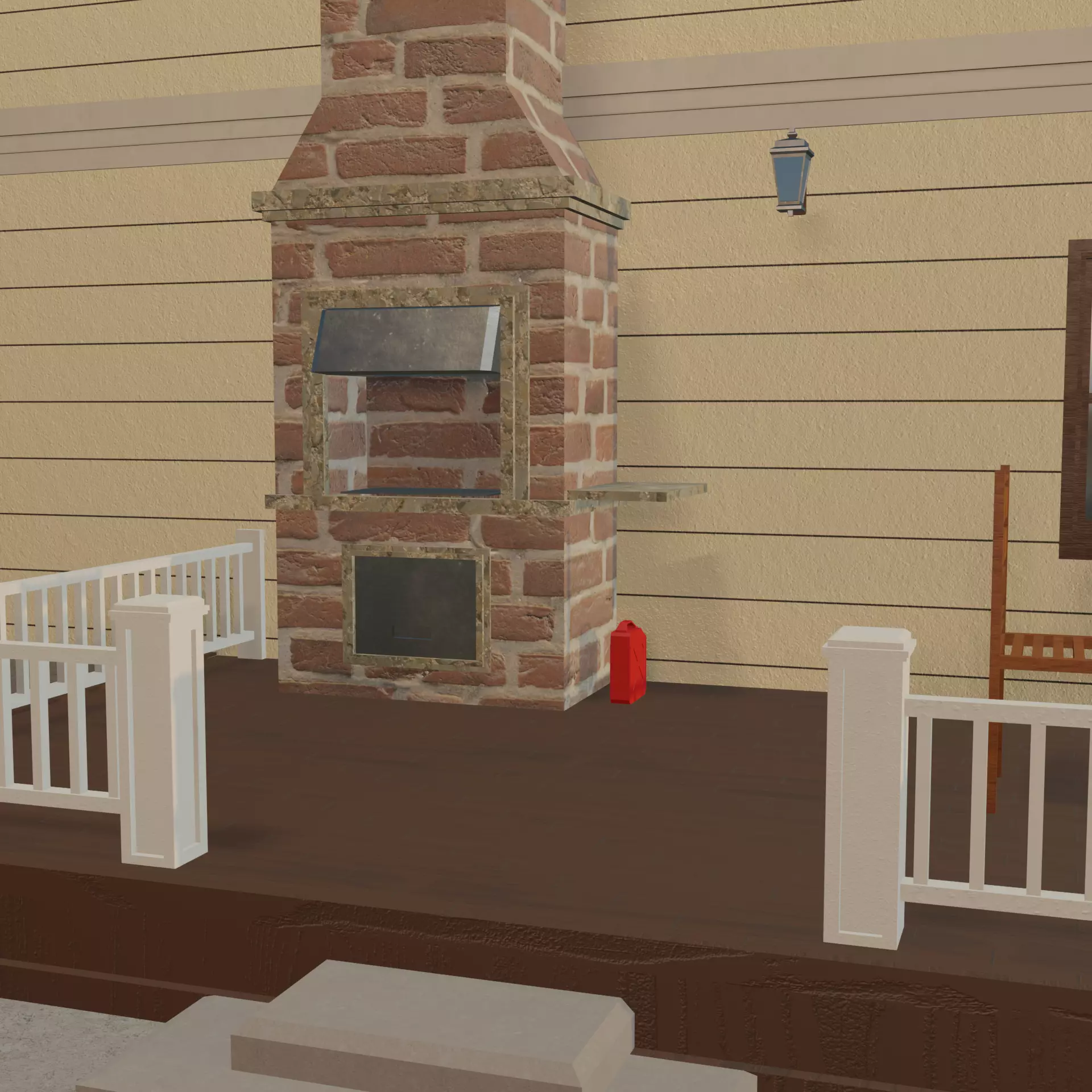 cartoon house 3D model_2