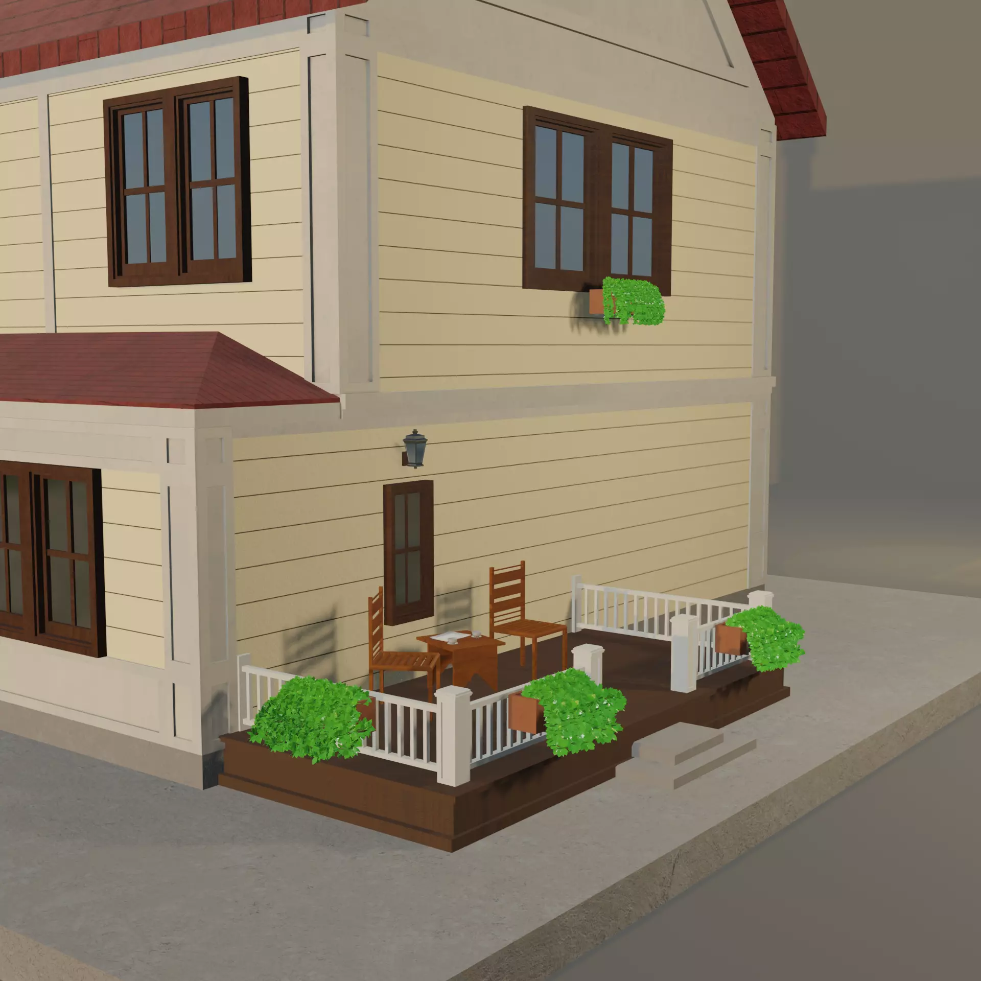 cartoon house 3D model_7