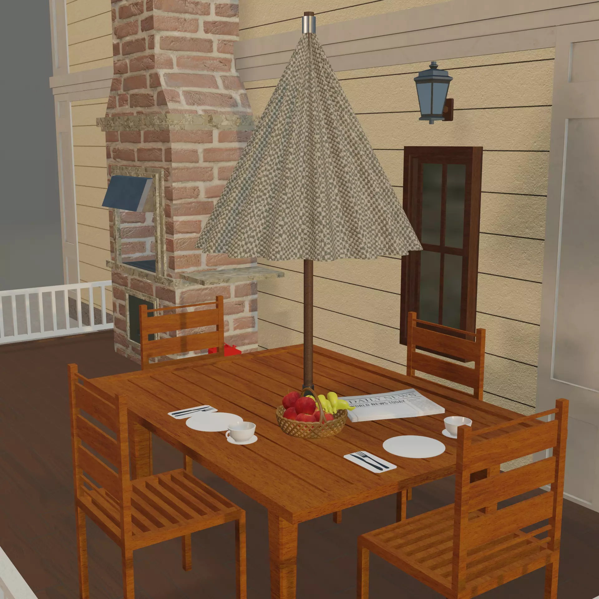 cartoon house 3D model_6