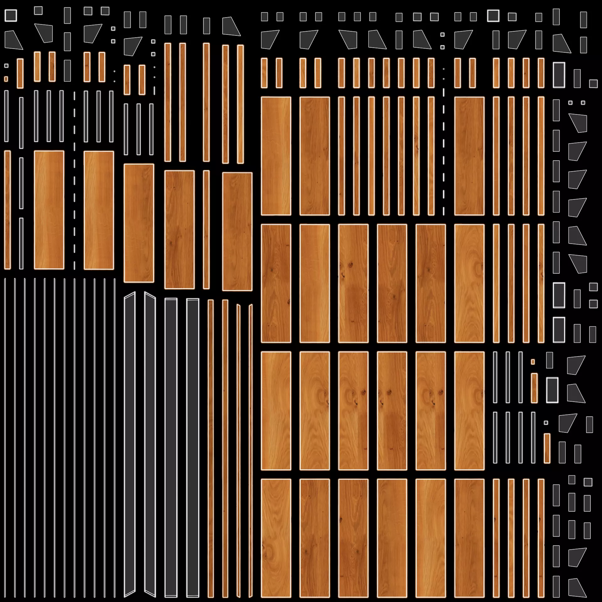 Straight Staircase V1 - Wooden Interior Stairs Low-poly 3D model_6