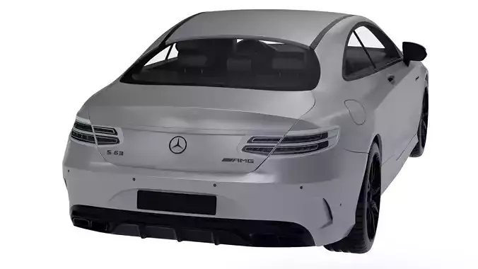 Mercedes-Benz S-Class Low-poly 3D model