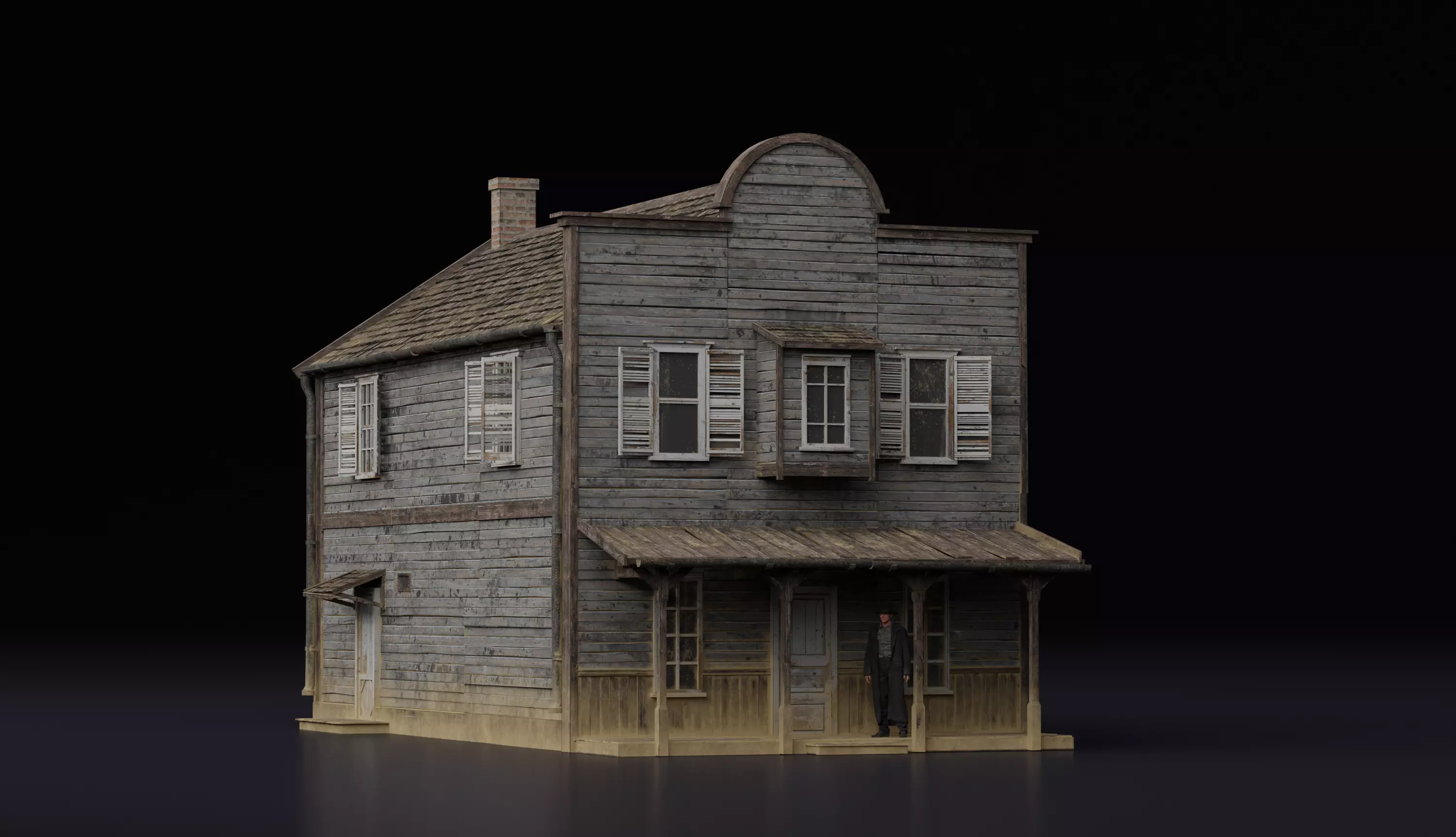 Wild West Building House I 3D model_0