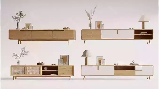 Nordic-style TV cabinet