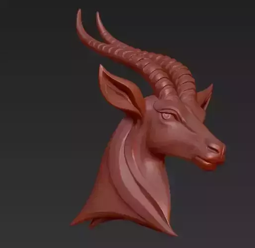 Antelope Head Sculpture 