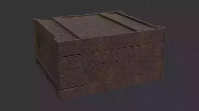 Weathered wooden crate for interior scenes