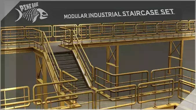 Modular Idustrial Staircase Set