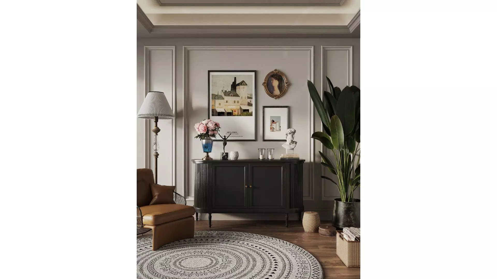 French Retro Style 3D model_0