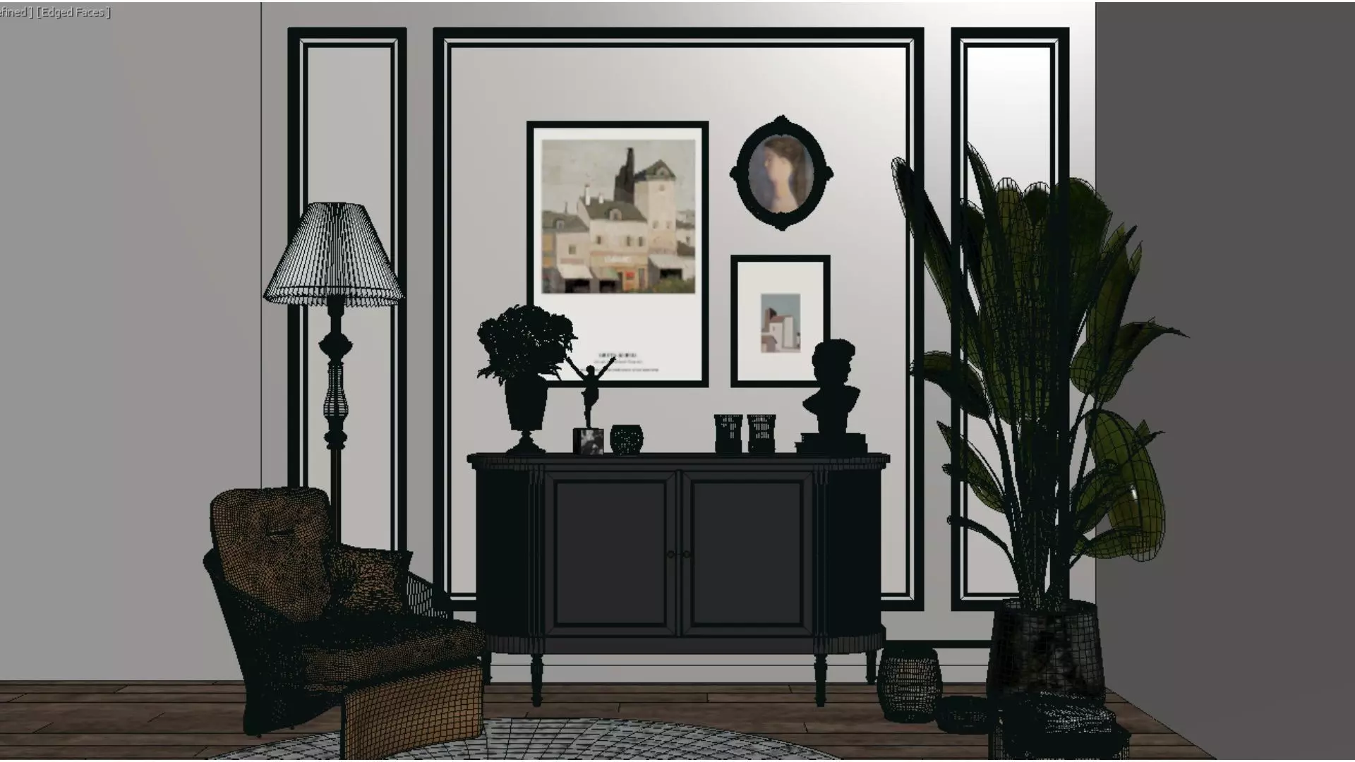 French Retro Style 3D model_5