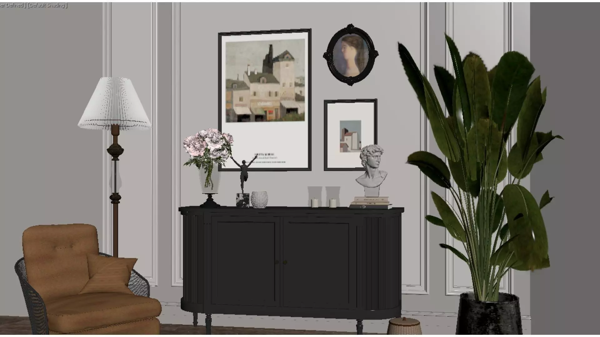 French Retro Style 3D model_3