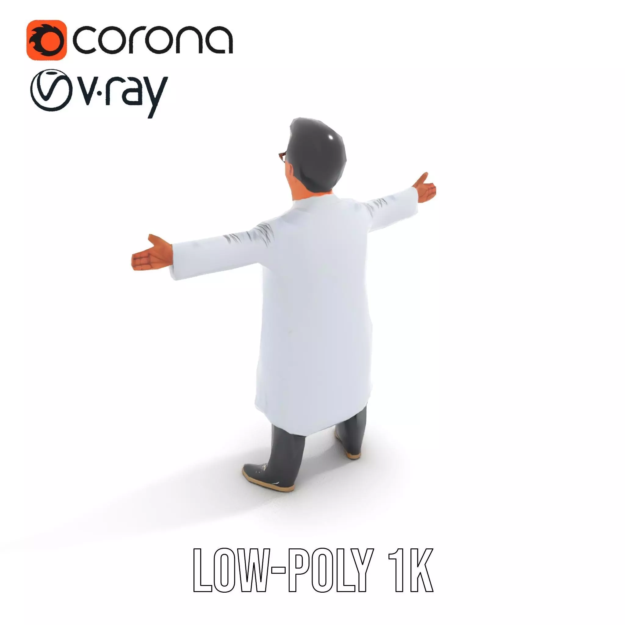 Professional Scientist model pack Low-poly 3D model_17
