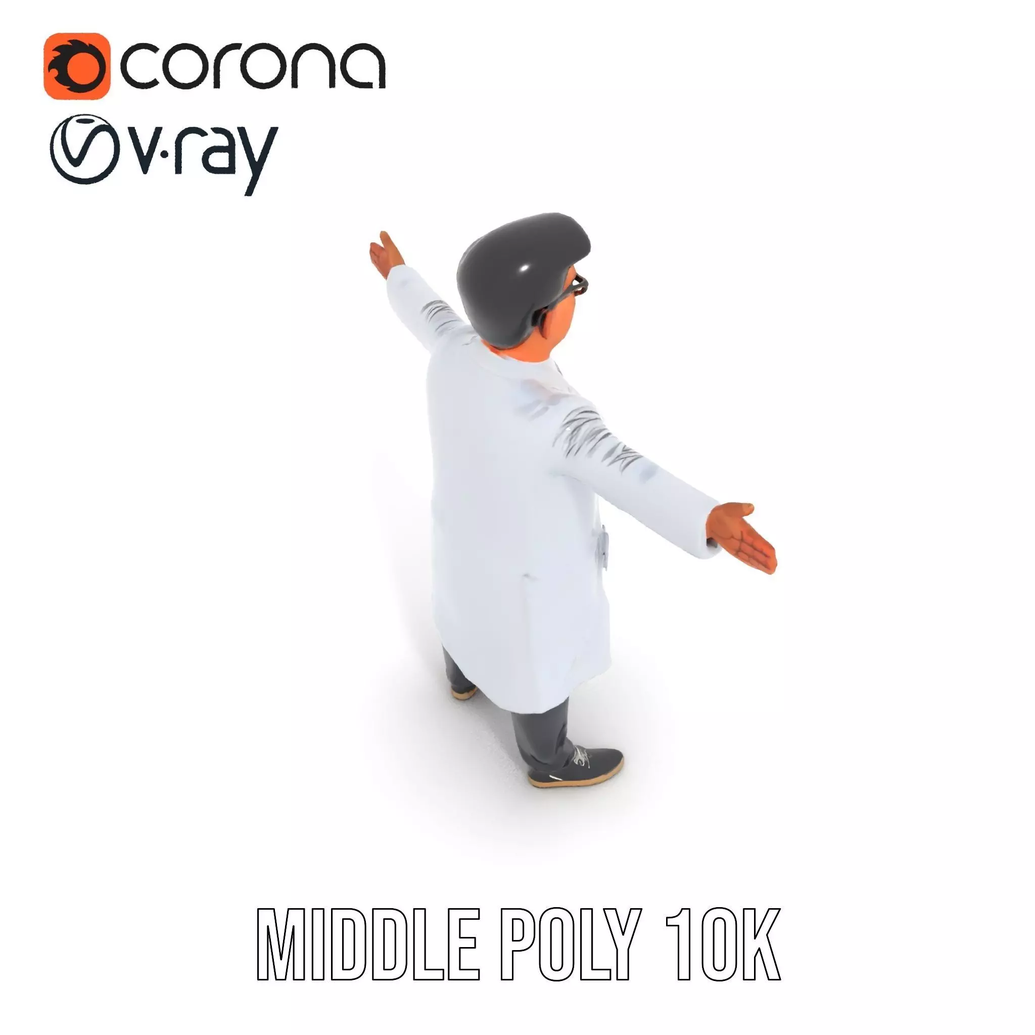 Professional Scientist model pack Low-poly 3D model_12