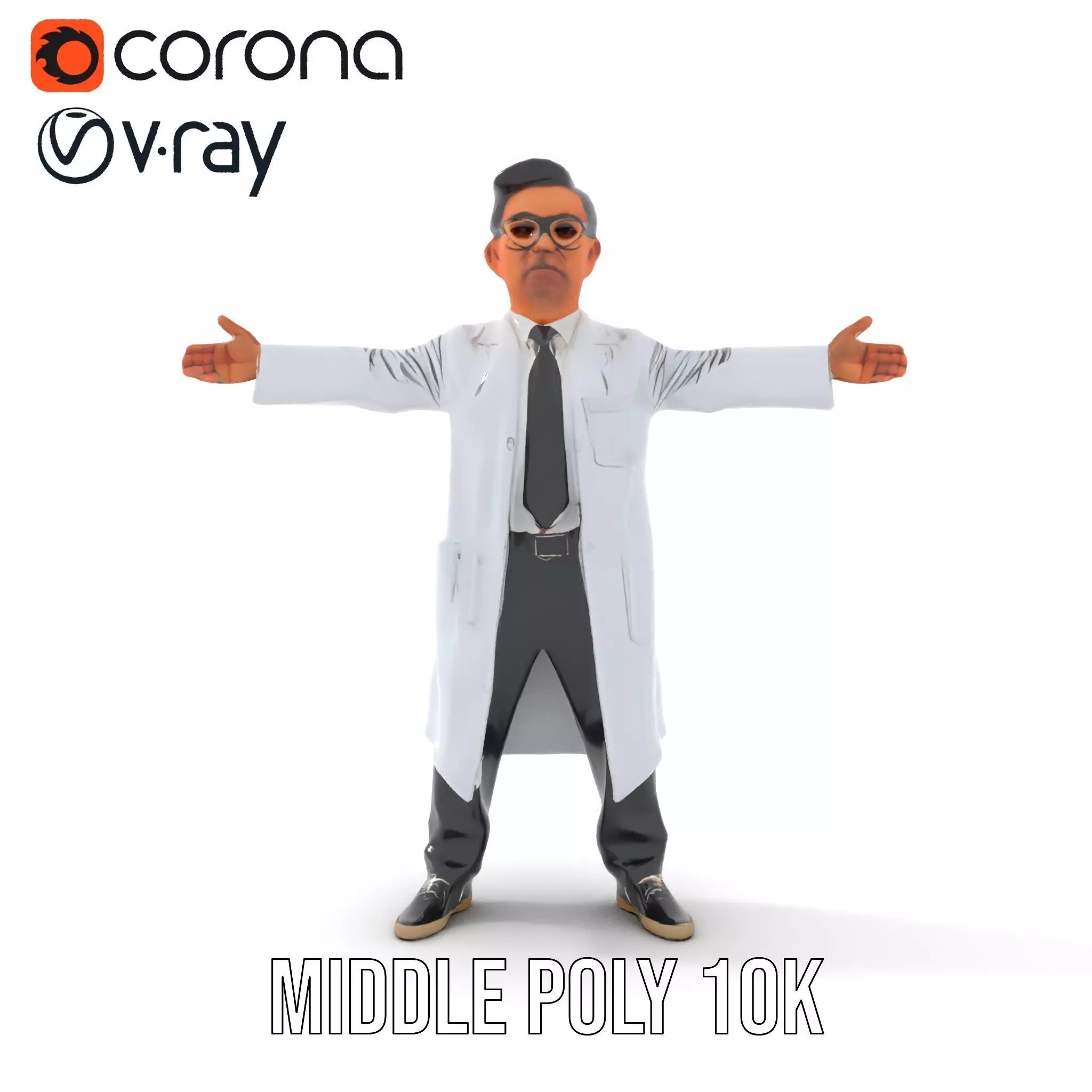 Professional Scientist model pack Low-poly 3D model_6