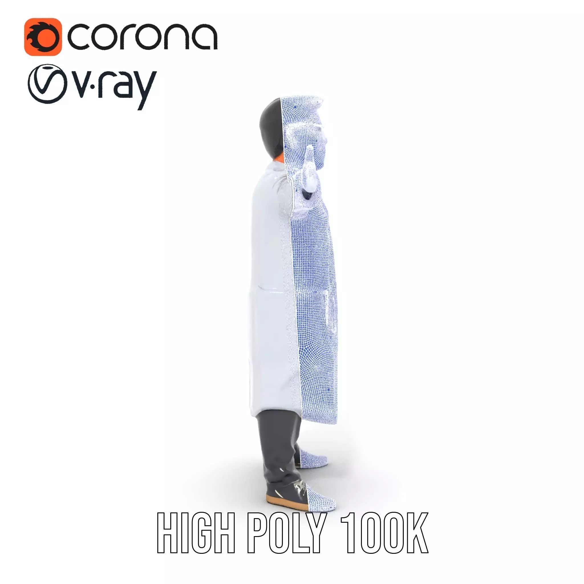 Professional Scientist model pack Low-poly 3D model_35