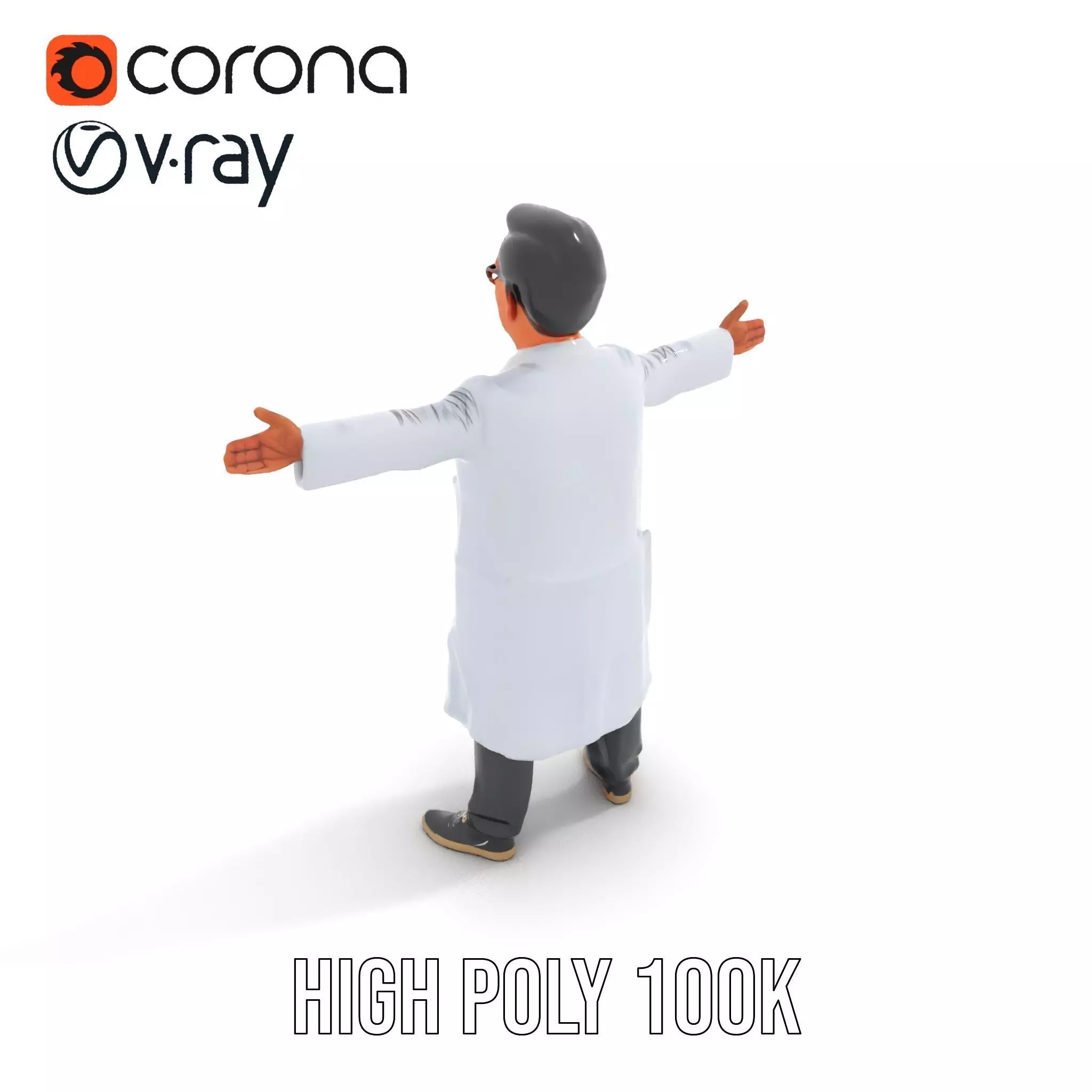 Professional Scientist model pack Low-poly 3D model_21